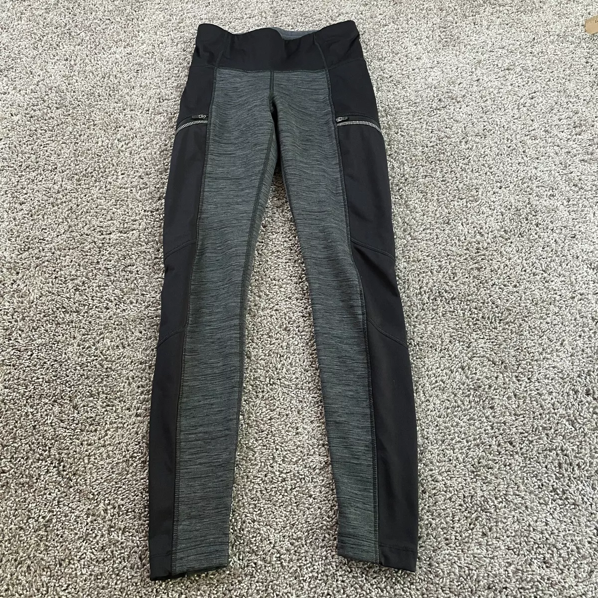 Athleta Leggings Women Extra Small Running Fleece Lined Pants Outdoors Gym  24X27