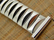 Flex-Let Vintage NOS Unused Stainless Steel Watch Band 16mm Expansion 4" Short