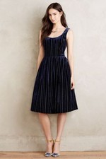NEW ANTHROPOLOGIE $218 NAVY ADONIA DRESS BY DONNA MORGAN SZ 4