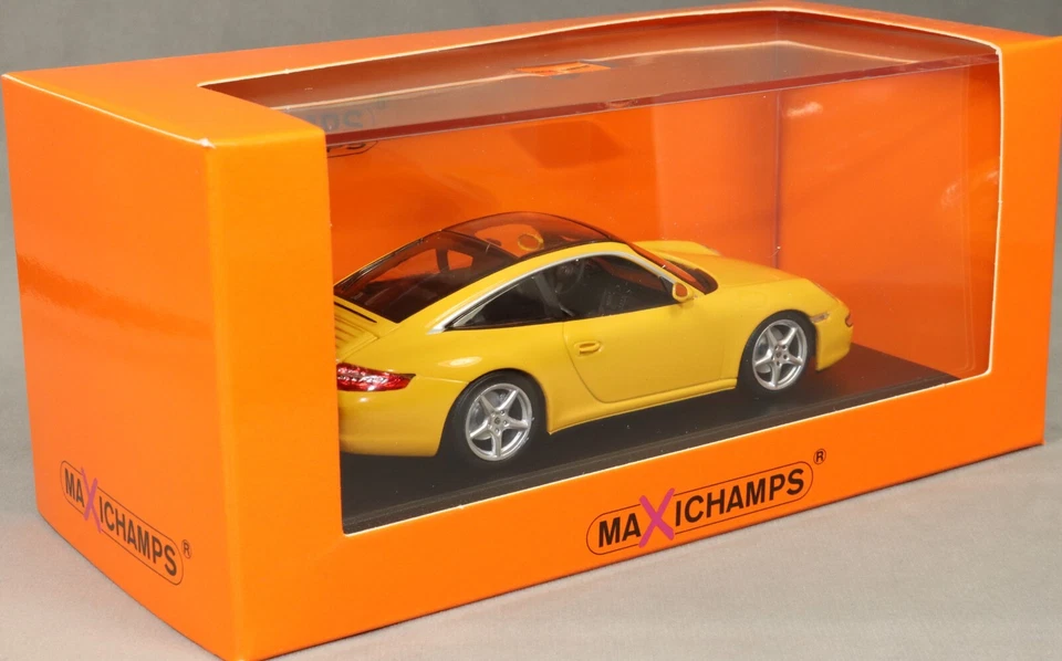 Minichamps Maxichamps Porsche 911 997 Targa in Yellow 2006 940066161 1/43 NEW - Image 3 of 3