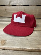 Vintage Youth Red Castle Small Fitted Hat Cap