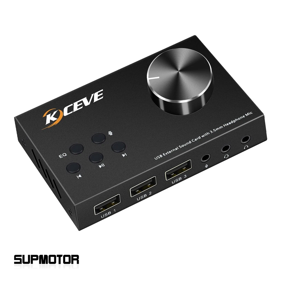 KC-U004 USB External Sound Card with 3.5MM Headphone Mic Interface Plug and Play - Image 3 of 3