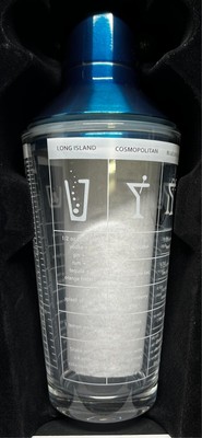 Silver One 16 oz. Stainless Steel And Glass Drink Mixers For Cocktails Home Bar