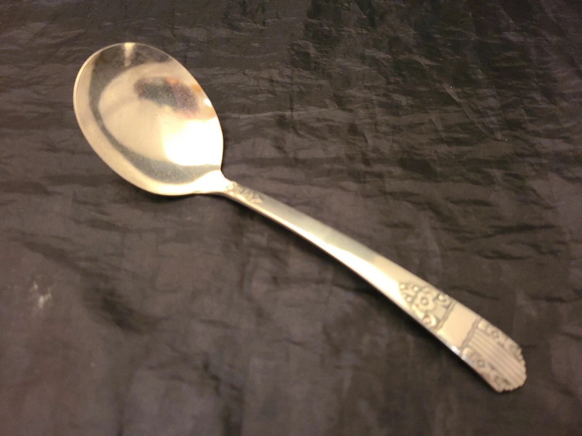 Wm A Rogers Reinforced Oneida Ltd Art Deco Gravy Ladle Silver