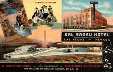 Route 66 EL TROVATORE Kingman AZ Gas Station Challenger Auto Court Near Mint 07