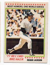 sharp corners, edges.....1978 OPC Reggie Jackson Record Breaker #242 crease free