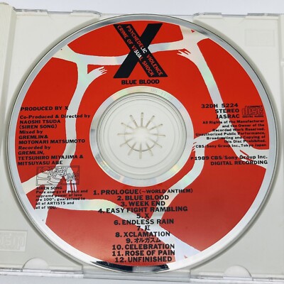 X JAPAN BLUE BLOOD 10 Songs 1st Album CD 1989 YOSHIKI HIDE