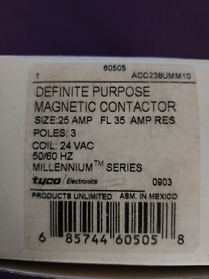 2 - TYCO , ACC238UMM10 - DEFINITE PURPOSE MAGNETIC CONTACTOR