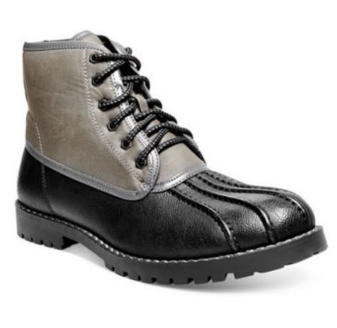 Madden Men\'s Cornel Lace-Up Duck Boots Black/Grey Size 7 Steve Madden MADDEN Mens Black 1-1/2 main image 2