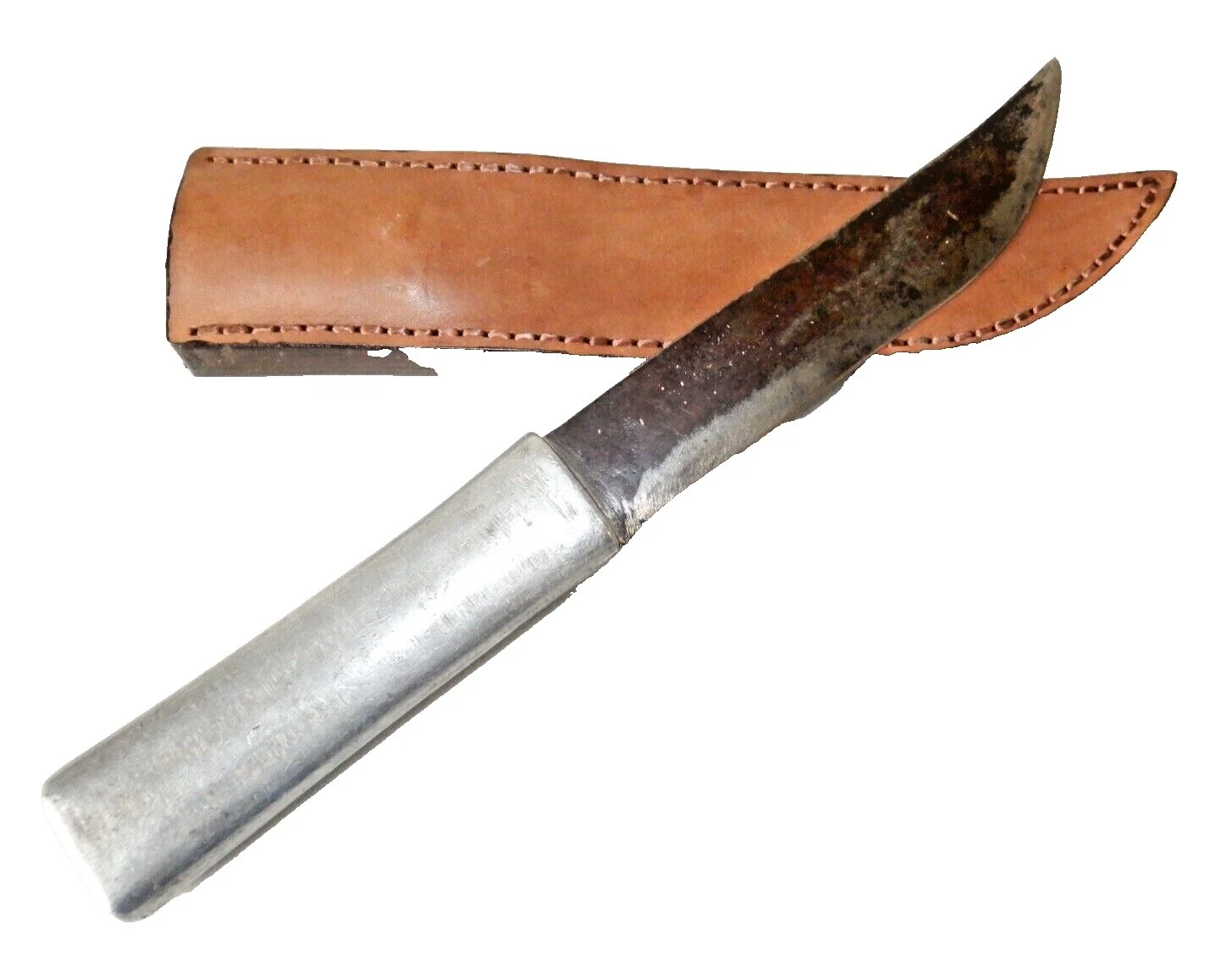 Hoja de acero al carbono Mango Aluminio Caza Cuchillos de Hoja Fija Vintage de colección