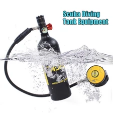 Mini Scuba Diving Kit 1L Water Lung Oxygen Tank Submersible Equipment 3000PSI