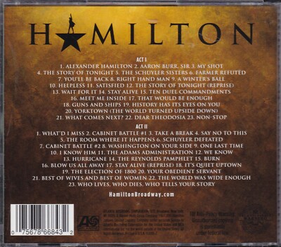 Hamilton by Lin-Manuel Miranda (CD, 2015, Atlantic Label