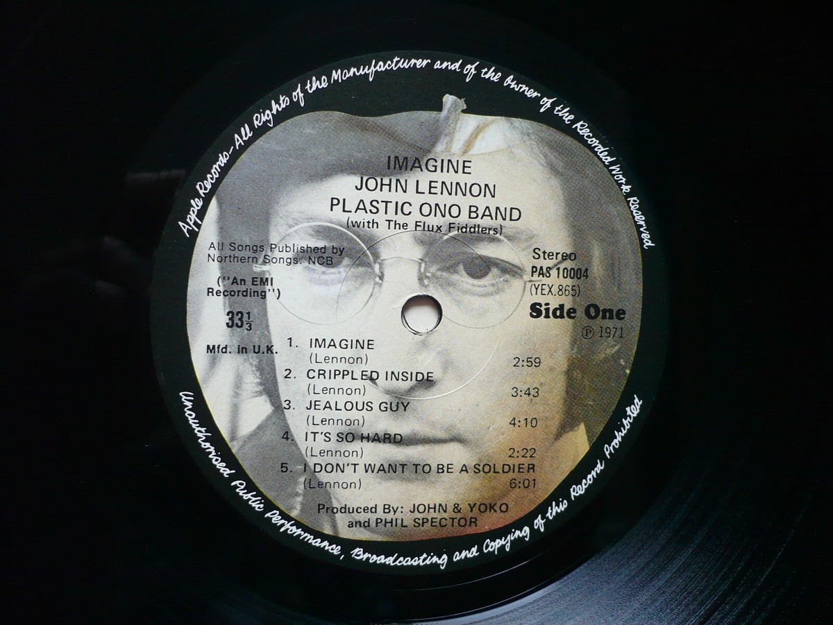 John Lennon Imagine Vinyl UK 1971 Apple 3/2 1986 Press LP The