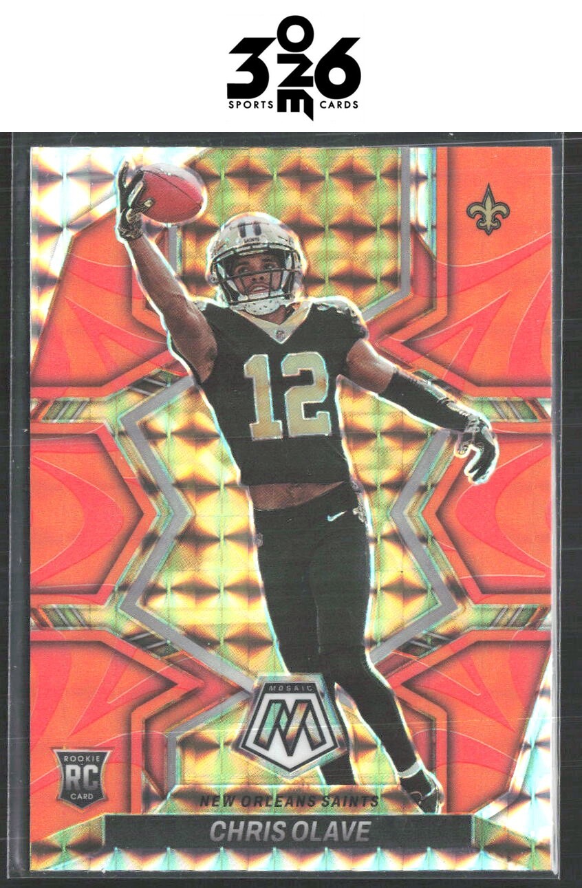 Chris Olave 2022 Panini Mosaic Mosaic Reactive Orange #313 RC