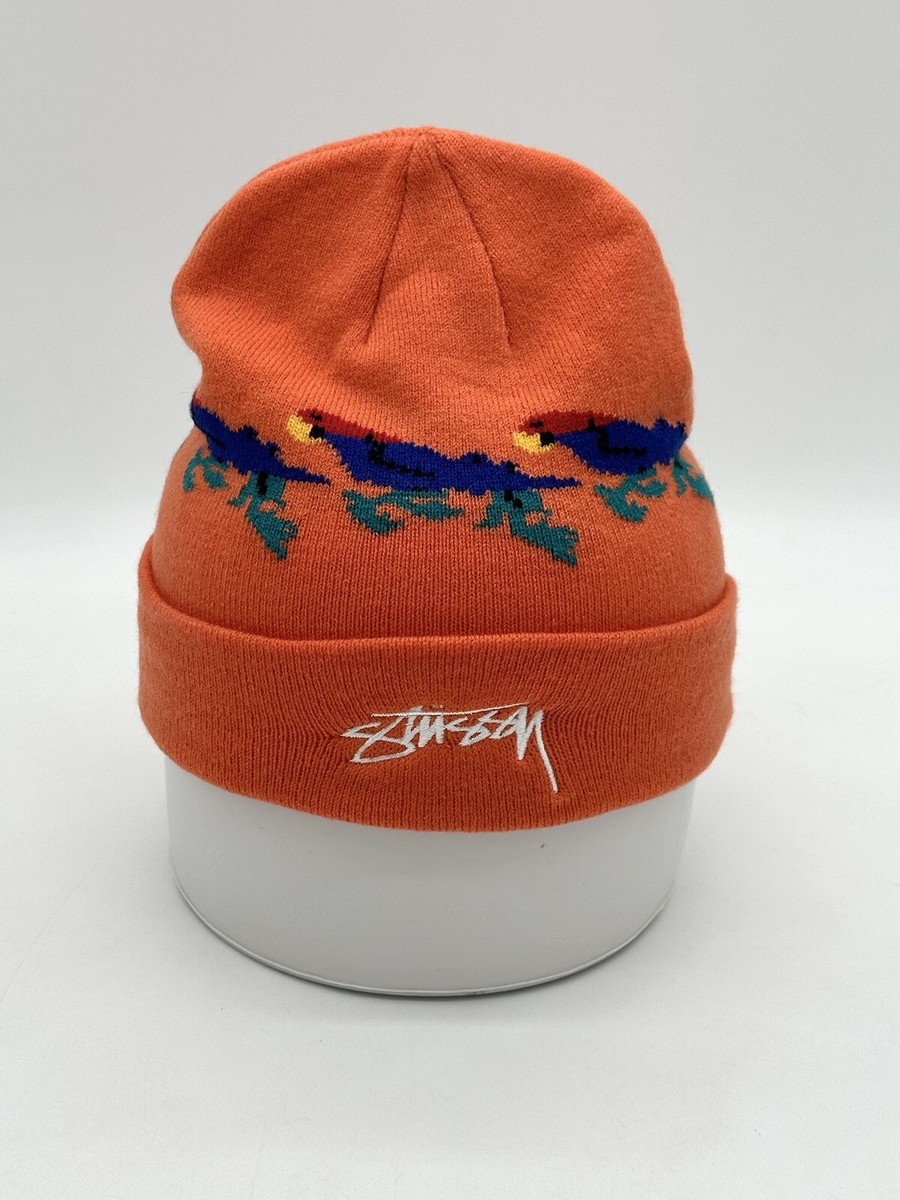 STUSSY Beanie Hat Orange Parrot Cuff Beanie | eBay