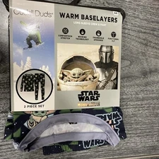 Cuddl Duds Warm Base Layers Size Medium Boys Star Wars Mandalorian 2 Piece Set