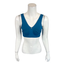 Breezies Women's Smooth Curves Wirefree Comfort Bra Solid Deep Sea Medium Size