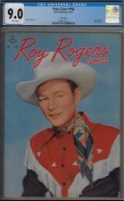 ROY ROGERS FC#166- CGC 9.0 VF/NM FILE COPY DELL COMIC,1947 PHOTOCVR