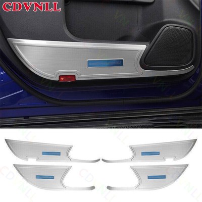 For Benz GLB 2020 2021-2022 Silver Steel Inner Door Panel Strip Cover Trim 4PCS