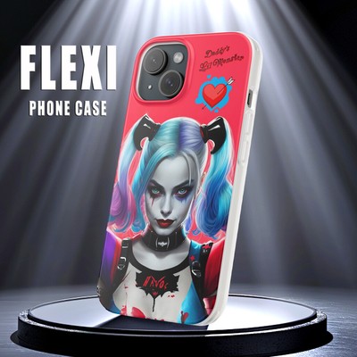 Flexi Phone Case semi transparent matte. Harley Daddy's Little Monster