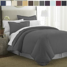 Premium Quality 3 Piece Duvet Cover Set by Kaycie Gray Basics Collection