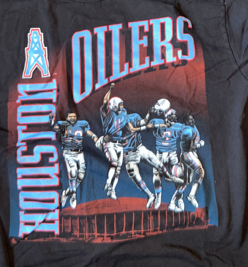 HOUSTON OILERS フットボールシャツ/ツローバック/アメフット HOUSTON OILERS VICTORY IN THE ASTRODOME NUTMEG XL T-SHIRT | eBay