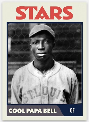 Cool Papa Bell Custom Novelty Baseball Card Negro League Stars