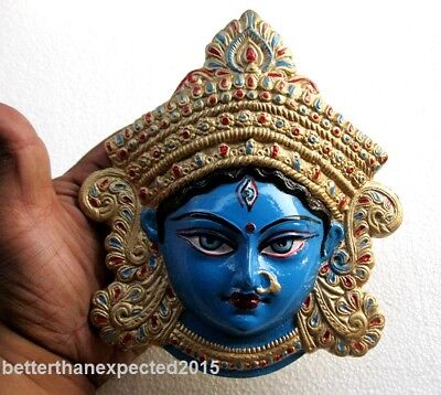 LARGE Rare Goddess Kali Maa / Mata Durga Wall Hanging Face -  Denmark