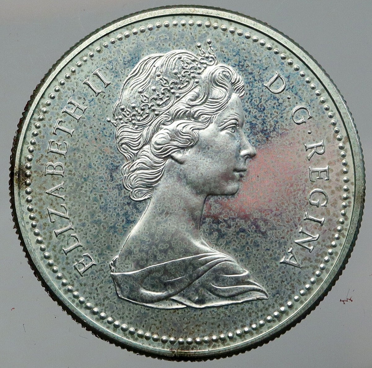 1973 CANADA Queen Elizabeth II RCMP Police HORSE Proof Silver