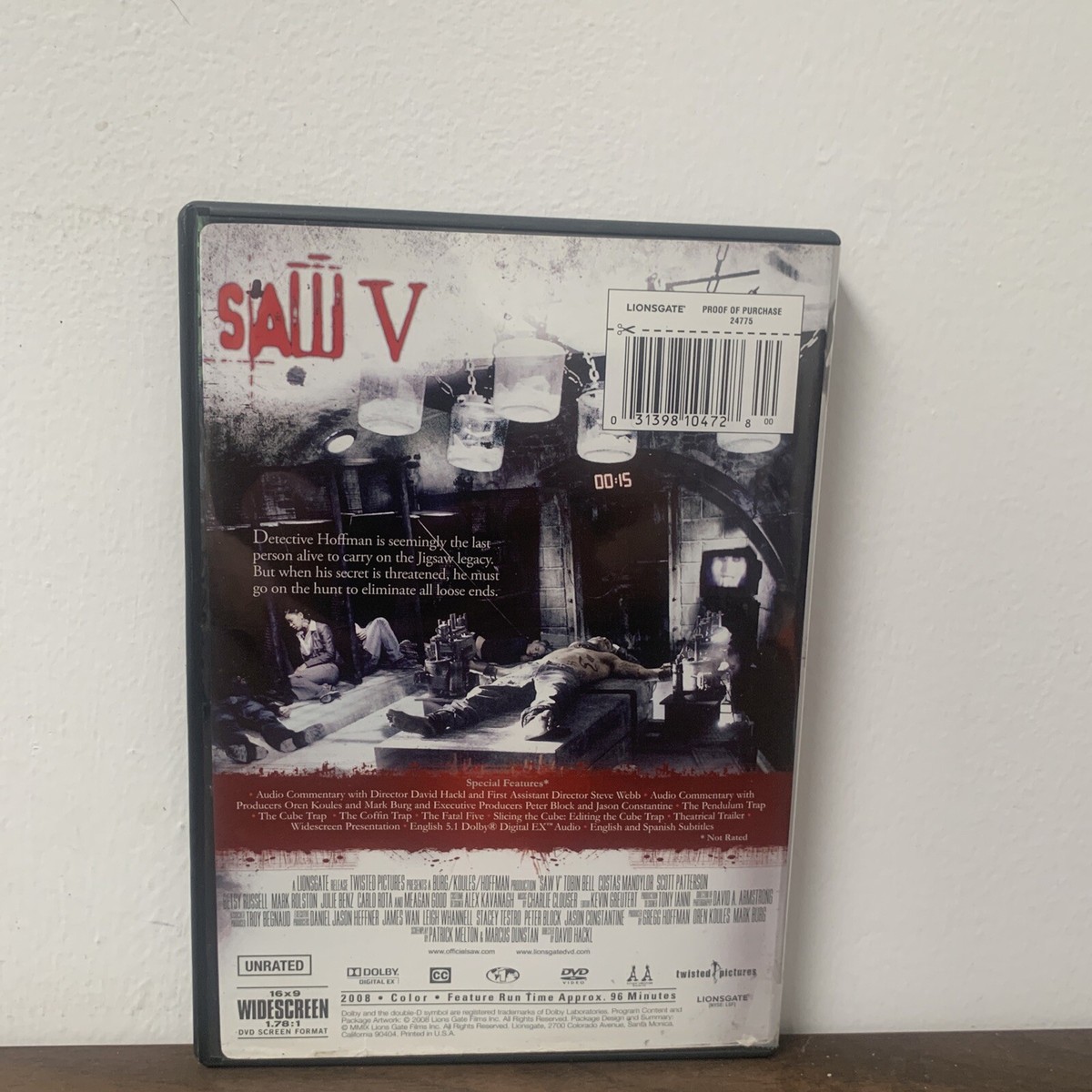 Saw V - Saw 5 DVD 2008 Unrated Director's Cut HORROR MOVIE DVD | eBay