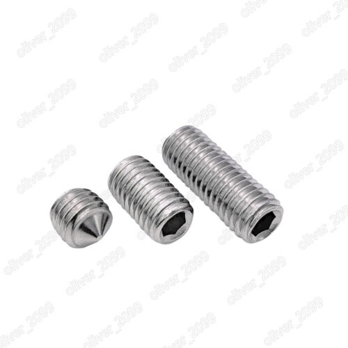 304 Set prese esagonali in acciaio inox viti punti cono a vite 4# 8# 10# 1/4 - Foto 3 di 6