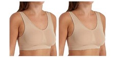 2 Bras Small Bralette One Smooth U Support Pull Over Stretch Wide Straps