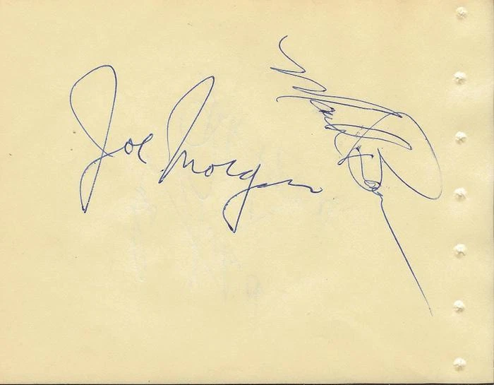 Joe Morgan Bob Gebhard + 2 Signed Vintage Album Page - Image 2 of 2