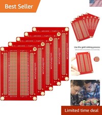 Pack of 5 Pro Gold Solderable Breadboards - Durable PCB DIY Kit for Arduino
