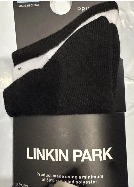 Paquete de 3 calcetines Linkin Park Primark para hombre talla 10-13 EE. UU.