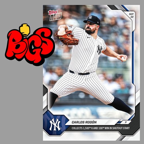 Carlos Rodón – 2026 Topps Now #704 Collects 1,500th K And 100th Win In Shutout Start
