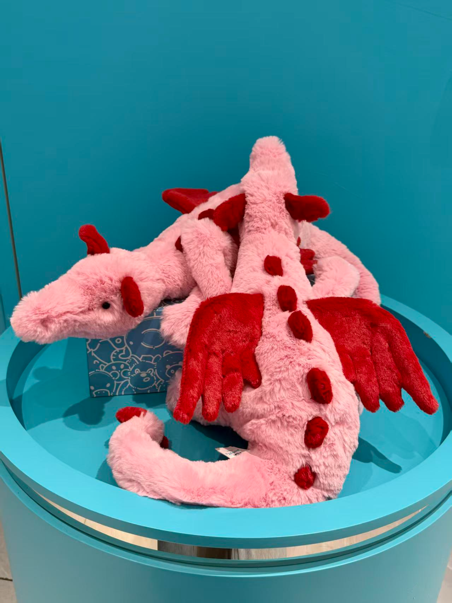 Jellycat Heart Dragon Plush RETIRED RARE 50cm - NWT Valentine's