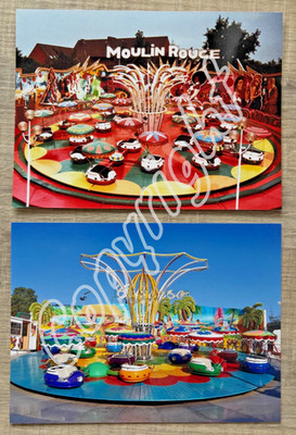 2 x Archiv Foto Karussell MOULIN ROUGE und CALYPSO - Mack Kirmes Modellbau