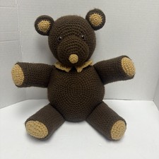 Handmade Crocheted Teddy Bear 15 Brown Beige
