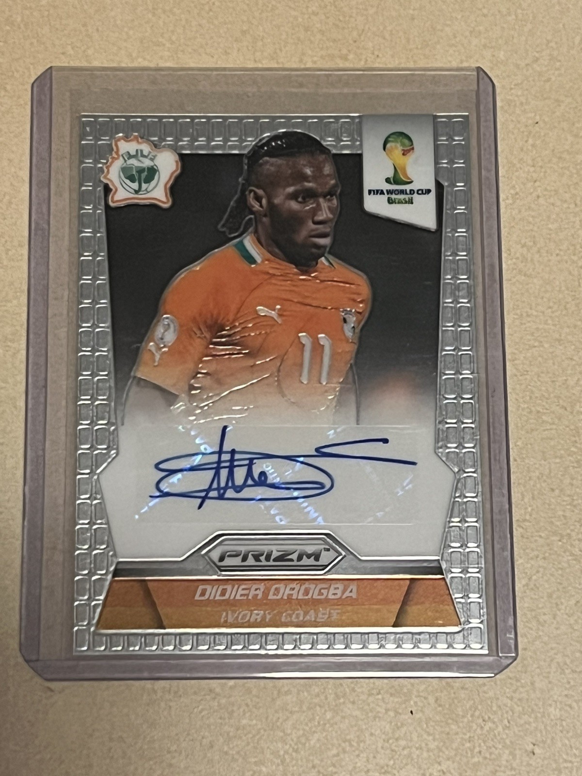 2014 Panini Prizm Didier Drogba  World Cup Signatures Auto Chelsea  Ivory Coast