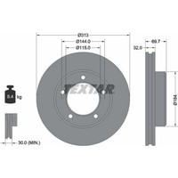2X Textar 92108103 Bremsscheibe FüR Toyota Lexus Land Cruiser 100 LX J1 UZJ100