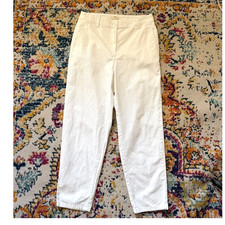 Eileen Fisher Cotton Hemp Stretch Tapered Pants Womens Size 2 Minimalist Capsule