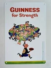 Guinness Beer Metal Sign - Guinness For Strength Retro Vintage Rugby