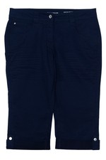 Tom Tailor Capri Pantalón 3/4 Tapered Fit Mujer Algodón Azul Oscuro Talla 38