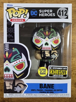 Funko POP! DC Super Heros #412 BANE, 2021 E.E. Exclusive GITD In Protector, New