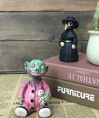 Baby Frankenstein  Incense Cone Burner Baby Zombie Incense Doll  Gothic  10cm