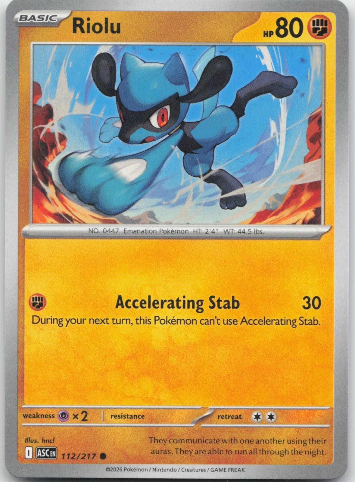 Riolu 112/217 Ascended Heroes Pokemon