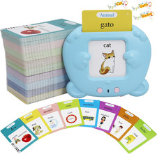 Spanish  English 510 Words Alphabet Bilingual Talking Flash Cards for 3-8 Years