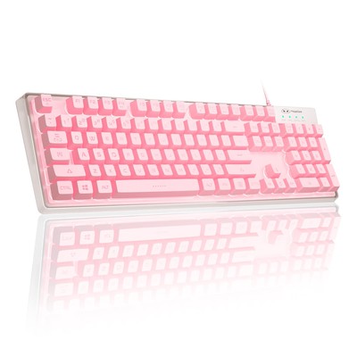 MageGee Gaming Keyboard, 7 Solid Colors Backlit Wired Gaming Keyboa... Fast Ship