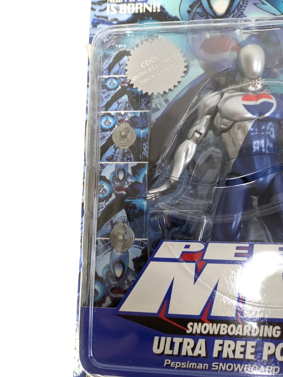 1998 PEPSI MAN Snowboarding Ultra Free Pose Figure Blue 5.9 in
